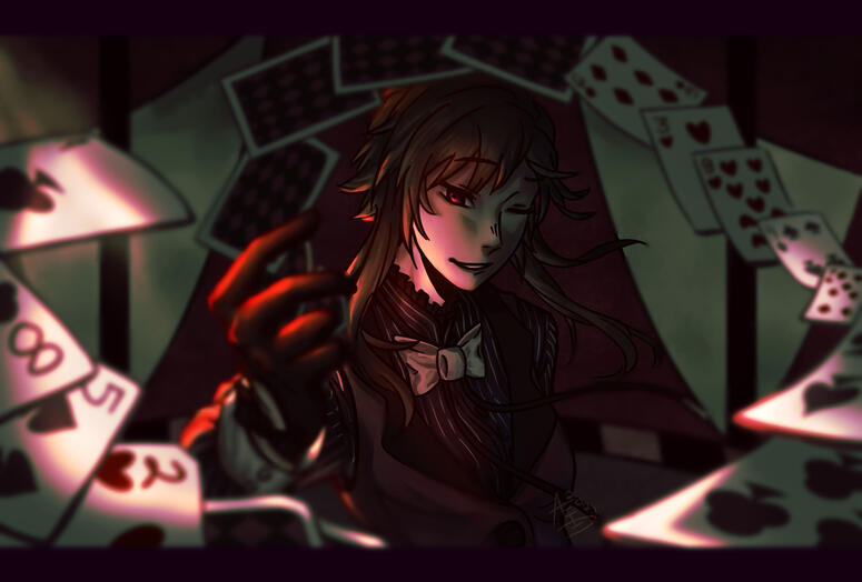 I illustrated a piece out of a music video about a group of magicians luring bystanders to their circus and trapping them inside. This is a POV shot of a bystander in the midst being controlled by a magician; the exit just out of reach for them.