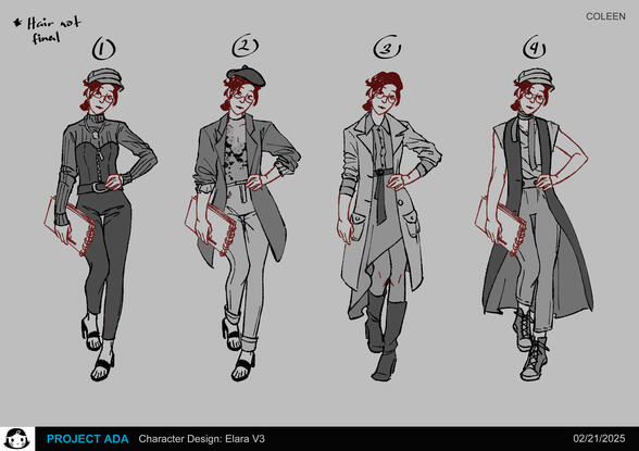 Esteemed Artist Character Concept Ideations A1