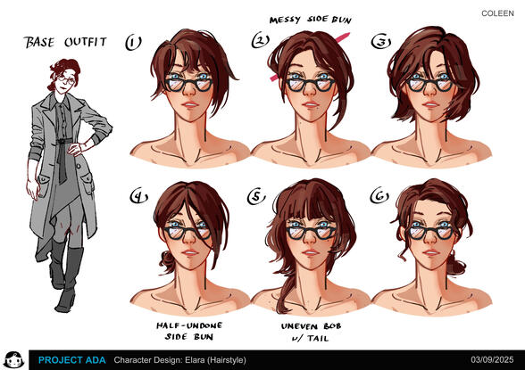 Esteemed Artist Character Hair Concept Ideations