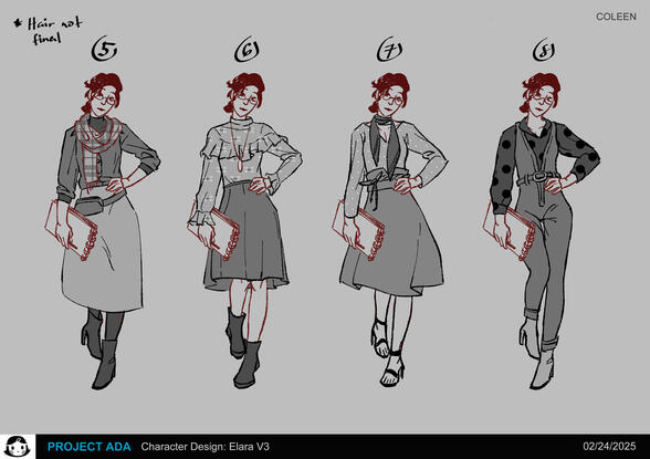 Esteemed Artist Character Concept Ideations A2